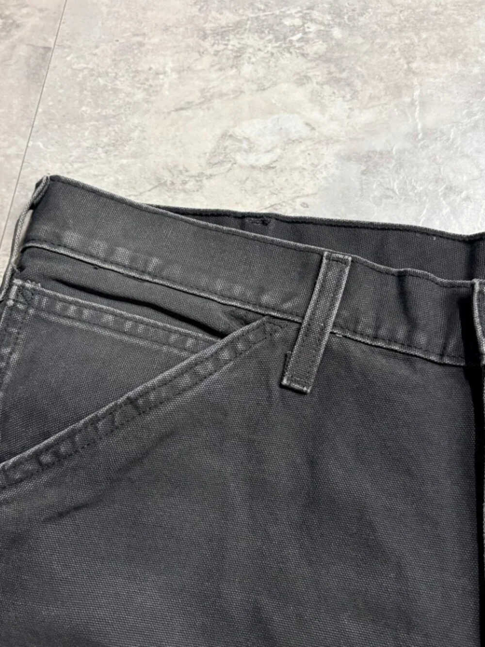 Levi's Double Knee Carpenter Jeans 36x30 Black Baggy Workwear Y2K